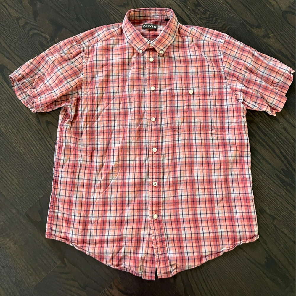 Men’s Orvis 100% Cotton Short Sleeve Button Down